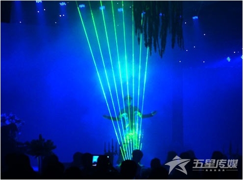 &nbsp;安康激光舞-单绿激光舞表演