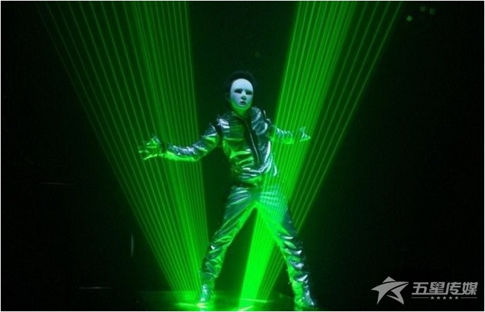 &nbsp;安康激光舞-单绿激光舞表演